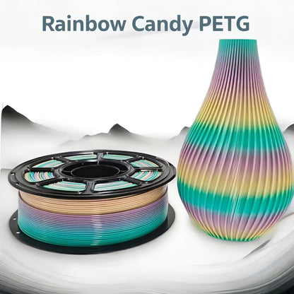 Rainbow Candy PETG Filament 1.75mm - Silk Color 3D Printing