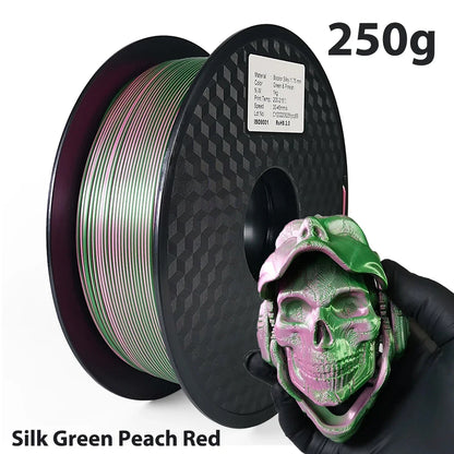 1.75mm PLA Filament Silk Blue Red Dual Color 250g