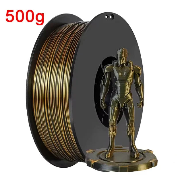3D Printer Filament: Dual Color Silk PLA Filament 1.75mm - 3D Printer Material