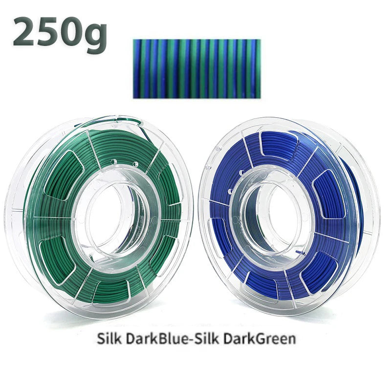 1.75mm PLA Filament Silk Blue Red Dual Color 250g