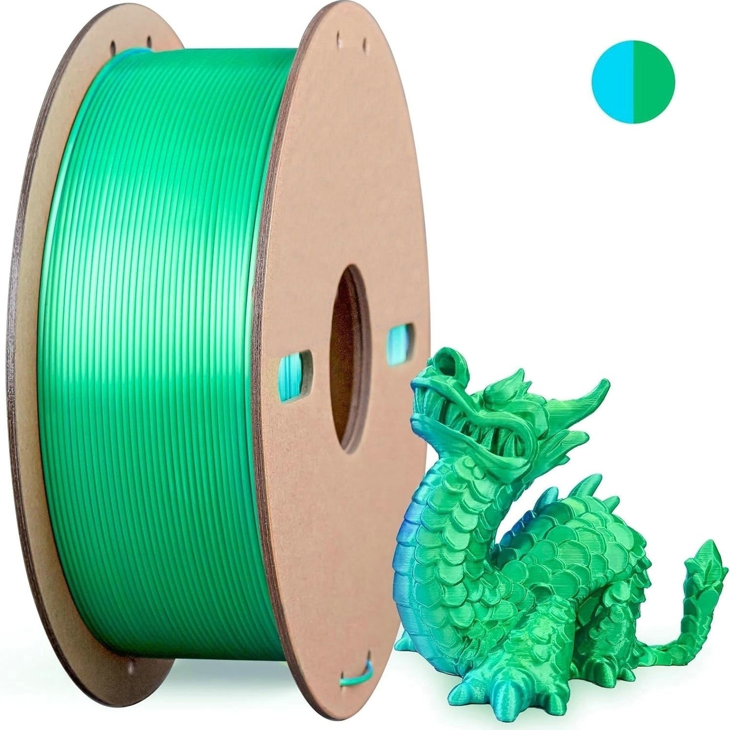 Multicolor 3D Printer Filament - Dual/Tri Color PLA Silk 250g