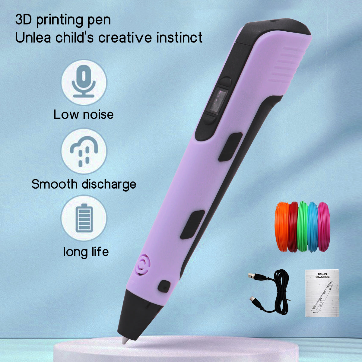 3D Printing Pen with 9m PLA Filaments - Perfect Gift for Kids