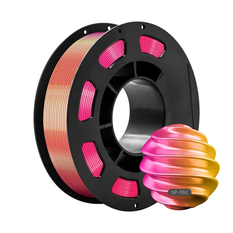 Dual-Color PLA Silk 3D Printer Filament 1.75mm Eco-Friendly 200g