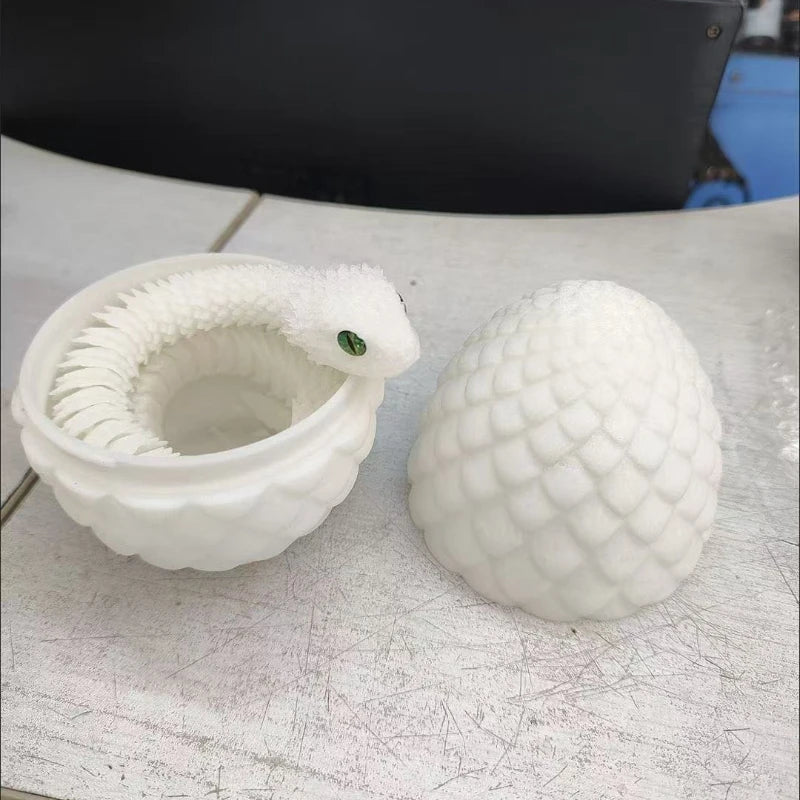 30cm 3D Printed Luminous Snake Movable Joint Simulation Snake Action Figures Home Office Desktop Ornament Birthday Gifts