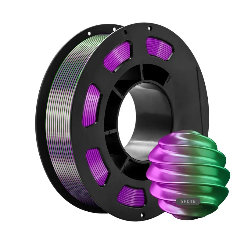 Dual-Color PLA Silk 3D Printer Filament 1.75mm Eco-Friendly 200g