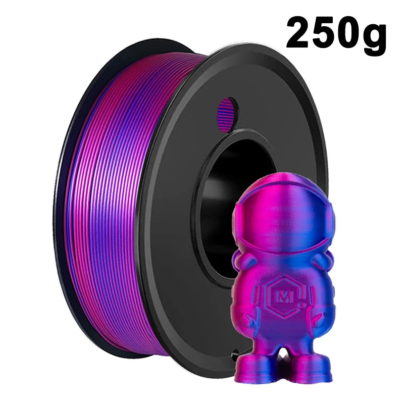 1.75mm PLA Filament Silk Blue Red Dual Color 250g