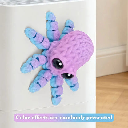 Adorable 3D Printed Octopus Fridge Magnet with Movable Joints Decoration Crafts Refrigerator Sticker Home Office Art Home Decor