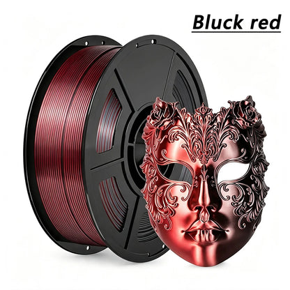 250g PLA Silk Black Red 3D Printer Filament 1.75mm Silk Black Red 3D Printer Material Filament Wire Vacuum Packaging