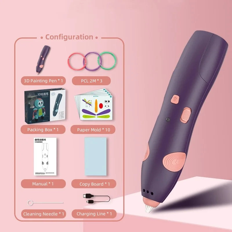 3D Pen: 3D Printing Pen for Kids - Safe Low-Temp Doodler Art Kit