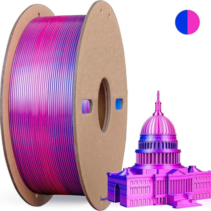 Multicolor 3D Printer Filament - Dual/Tri Color PLA Silk 250g