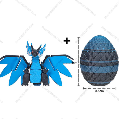 3D Printed Anime Pokémon Figures Charizard Mega Charizard X Charmander Dragon Egg Model Joint Mobility Statue Xmas Fans Gift