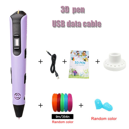 3D Printing Pen with 9m PLA Filaments - Perfect Gift for Kids