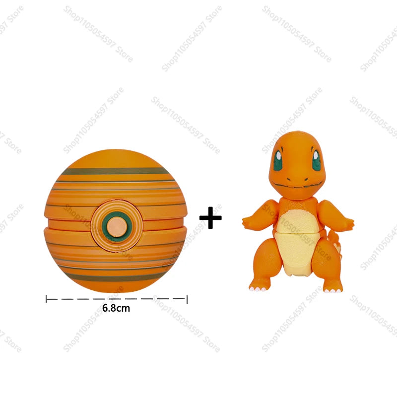 3D Printed Anime Pokémon Figures Charizard Mega Charizard X Charmander Dragon Egg Model Joint Mobility Statue Xmas Fans Gift