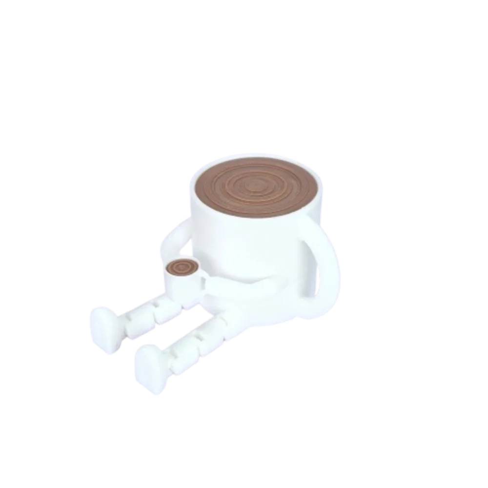 3D Printing Coffee Bean Ornaments Mocha pot Funny Coffee cup Ornament Multi Functional Sculpture Home Decorations Office