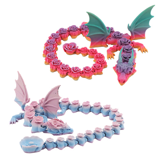 3D Printer Filament: 3D Printed Dragon Ornament - Matte Gradient Rose & Peach