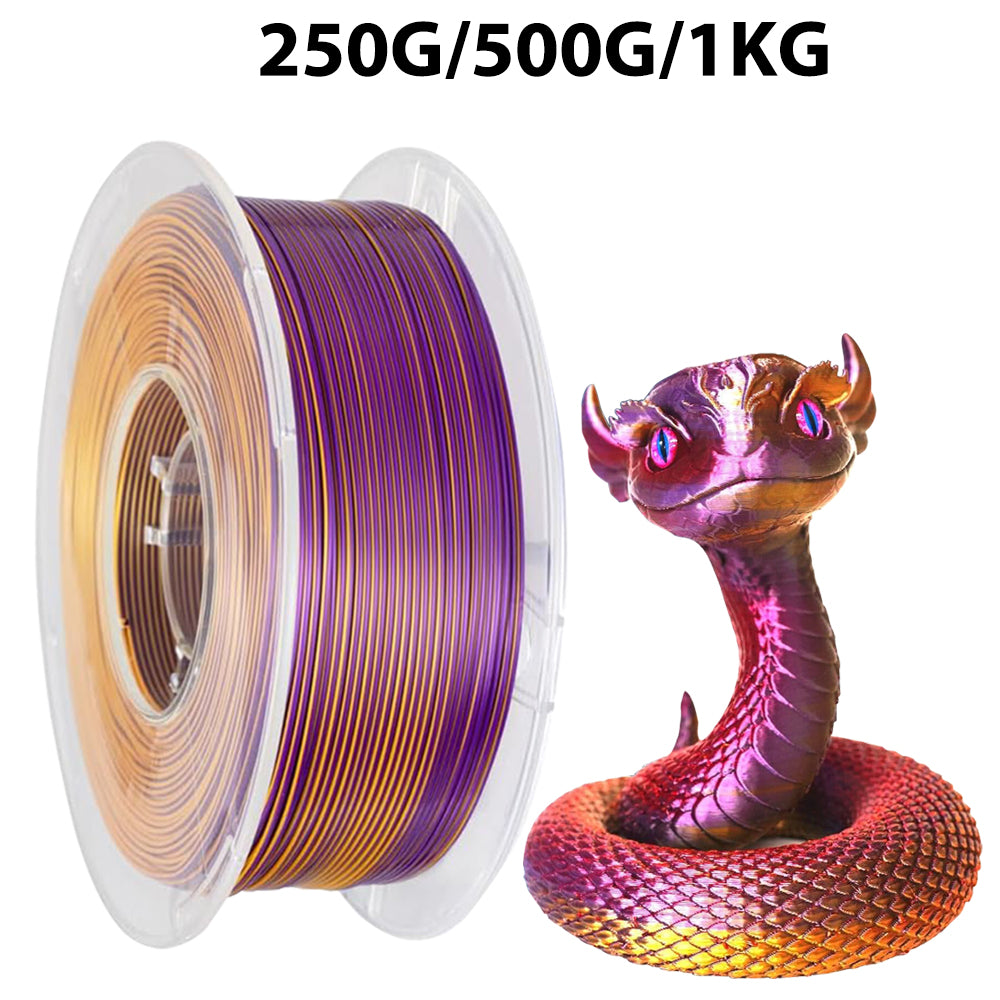 3D Printer PLA Filament - Dual Silk Gold & Purple