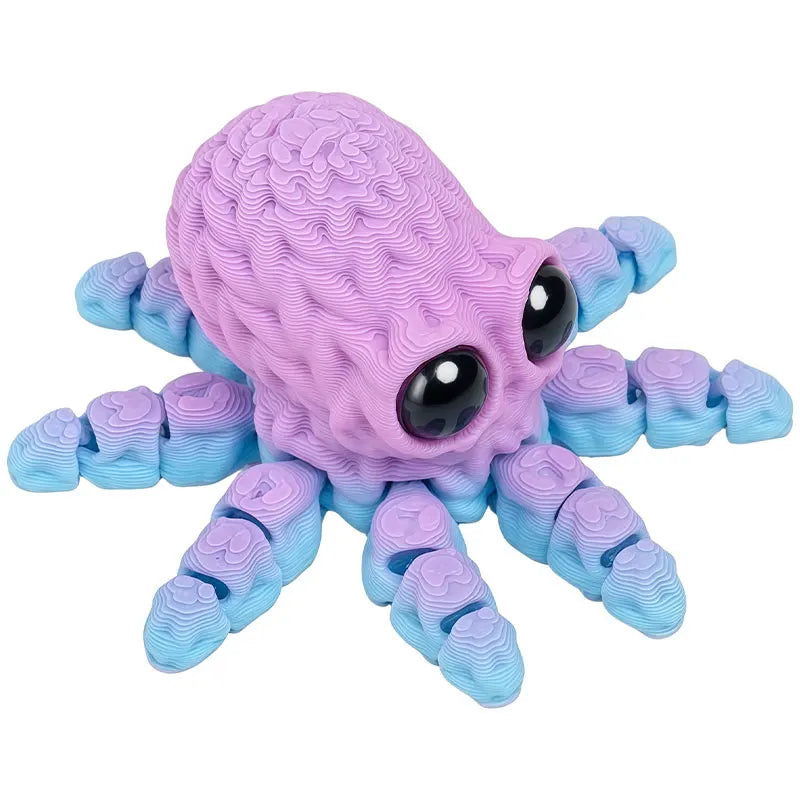 Adorable 3D Printed Octopus Fridge Magnet with Movable Joints Decoration Crafts Refrigerator Sticker Home Office Art Home Decor
