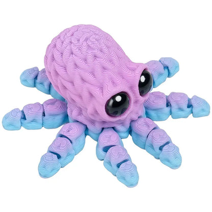 Adorable 3D Printed Octopus Fridge Magnet with Movable Joints Decoration Crafts Refrigerator Sticker Home Office Art Home Decor