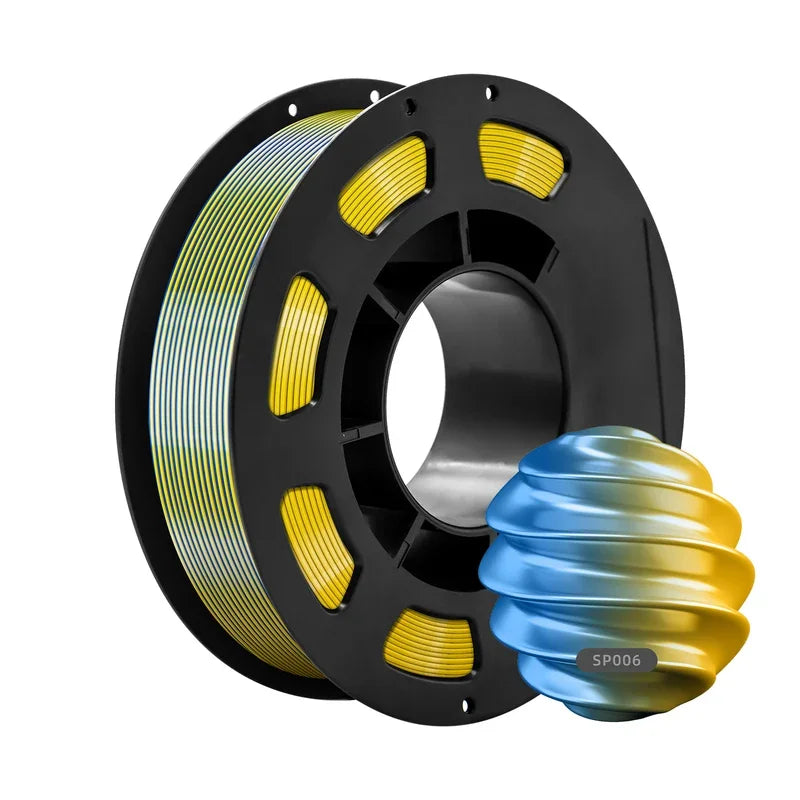 Dual-Color PLA Silk 3D Printer Filament 1.75mm Eco-Friendly 200g