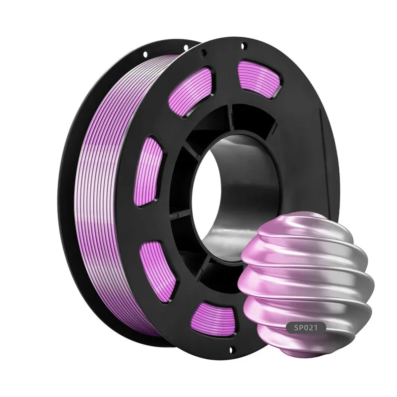 Dual-Color PLA Silk 3D Printer Filament 1.75mm Eco-Friendly 200g