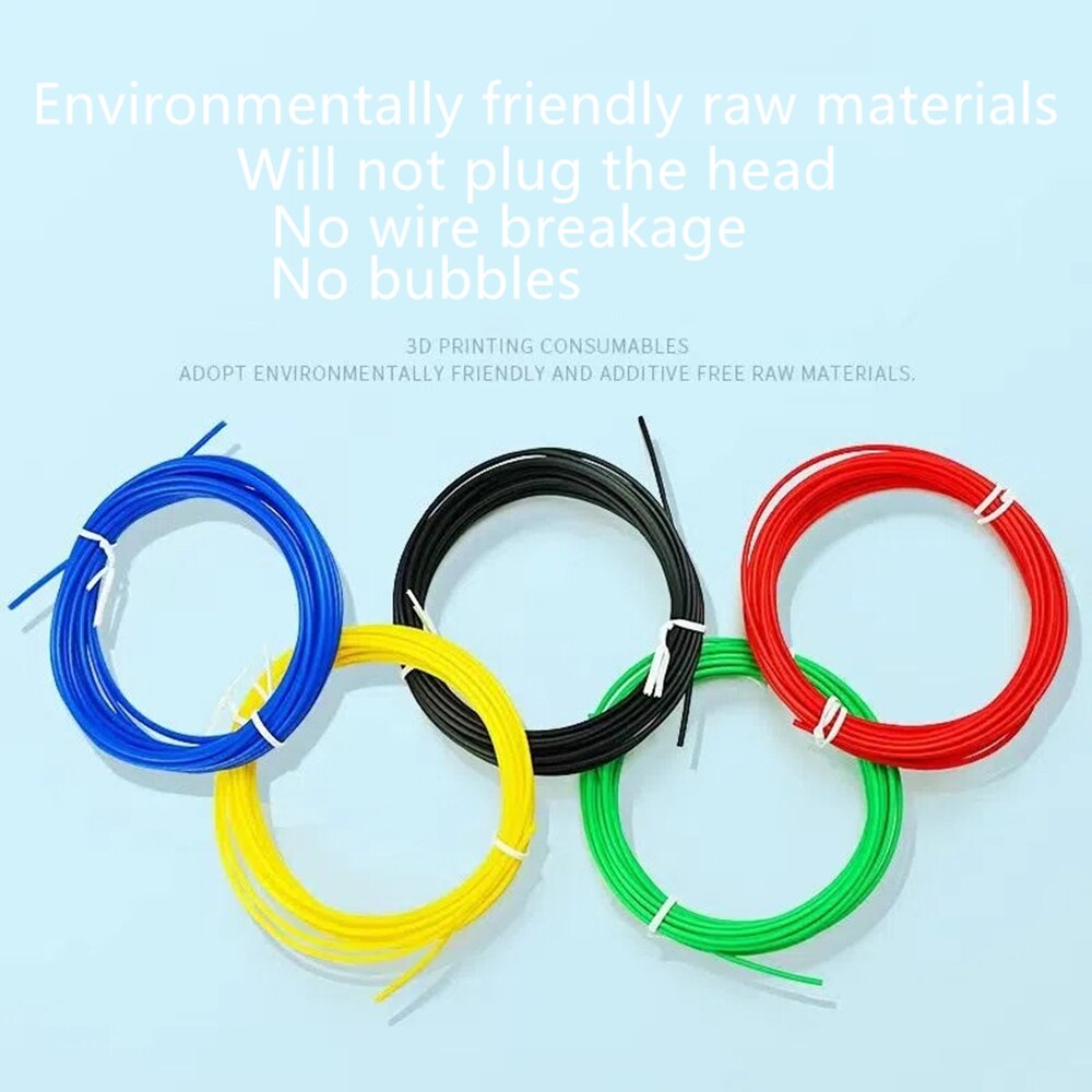 3D Printer Pen Filament: PLA PCL Odorless, Safe, 1.75mm, Multi-Length