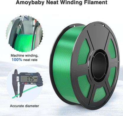 Silk PLA Filament 1.75mm for 3D Printer Dimensional Accuracy +/- 0.02mm Compatible with Most FDM 3D Printers