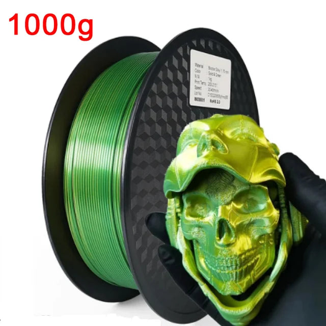 3D Printer Filament: Dual Color Silk PLA Filament 1.75mm - 3D Printer Material