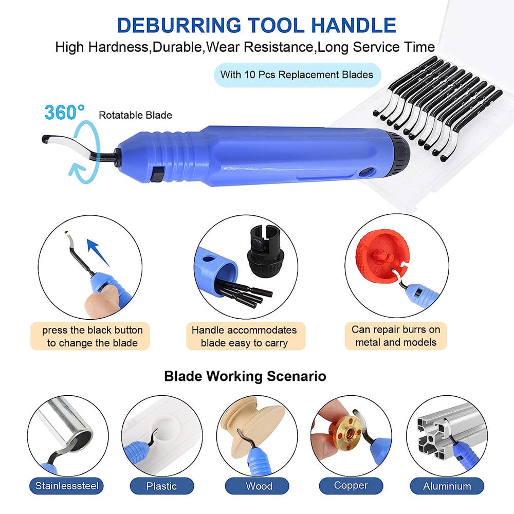 Pliers Deburring Tool Kit: Precision Engraving & Carving Blades