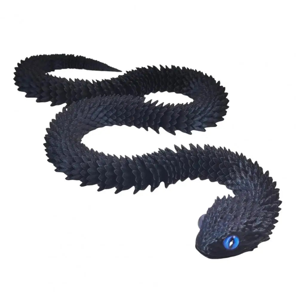 3D Printed Snake Toy Articulated Viper Figurine Fidget Snake Toy Collectible Snake Model with Flexible Joints for Home Office De