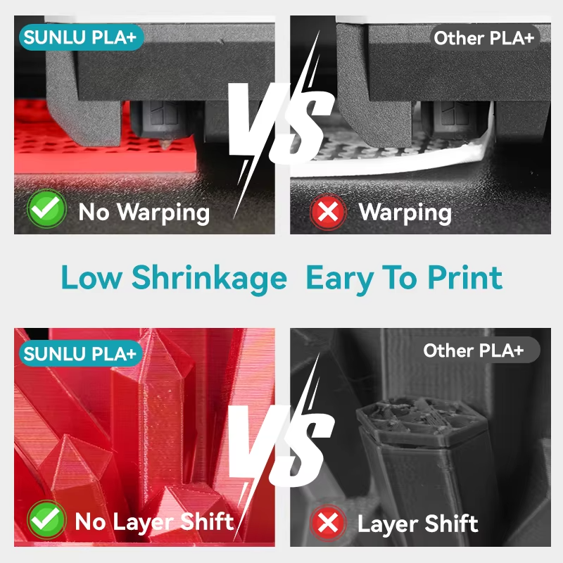 PLA Plus 3D Printer Filament 1.75mm 1KG Spool - No Tangles