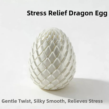 3D Printing Dragon Egg Stress Relief Model, Deformable Twist Egg,Creative Stress-Relief Gadget Desk Ornament Rotation Model Toy