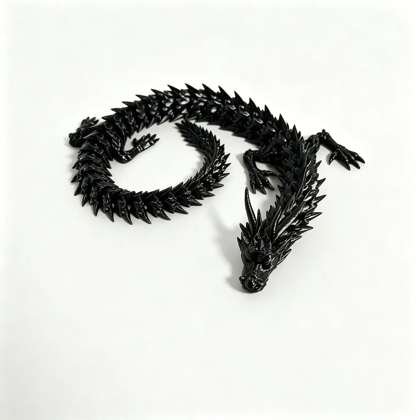 3D Printed Movable Dragon Ornament, Full-Body Articulated Toy for Play & Home Decoration
