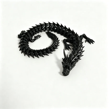 3D Printed Movable Dragon Ornament, Full-Body Articulated Toy for Play & Home Decoration