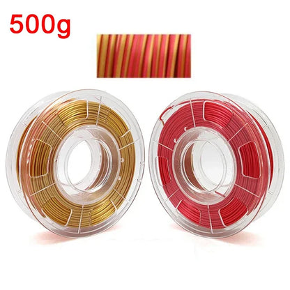 3D Printer Filament: Dual Color Silk PLA Filament 1.75mm - 3D Printer Material