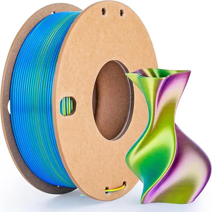 Multicolor 3D Printer Filament - Dual/Tri Color PLA Silk 250g