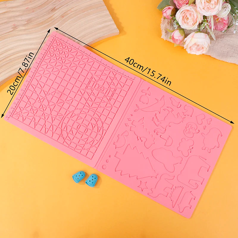 New 1PCS 3D Printing Pen Silicone Mat DIY Creative Drawing Template Pad With Heat-proof Finger Sleeve Art Tools Christmas Gift