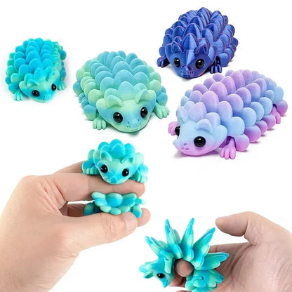 3D Printing Hedgehog Statue Movable Hedgehog Ornaments Kitchen Home Decoration Office Animal Desk Toy Articulated Figurine