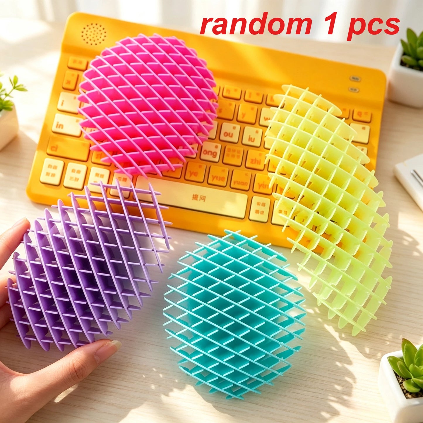 3D Printing Elastic Stretchable Elastic Net Radish Net Cool Deformation Toy Decompression Small Toy Ornament Pendant