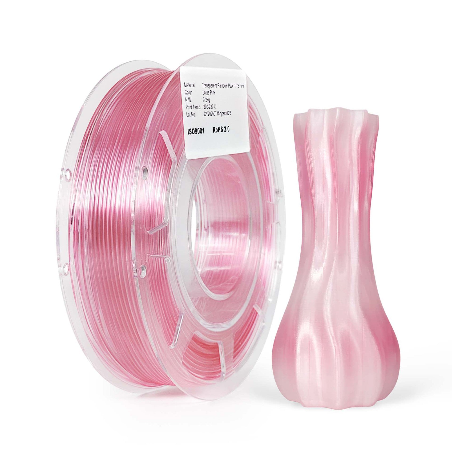 Rainbow PLA Filament 1.75mm - 800G/400G Translucent Colors