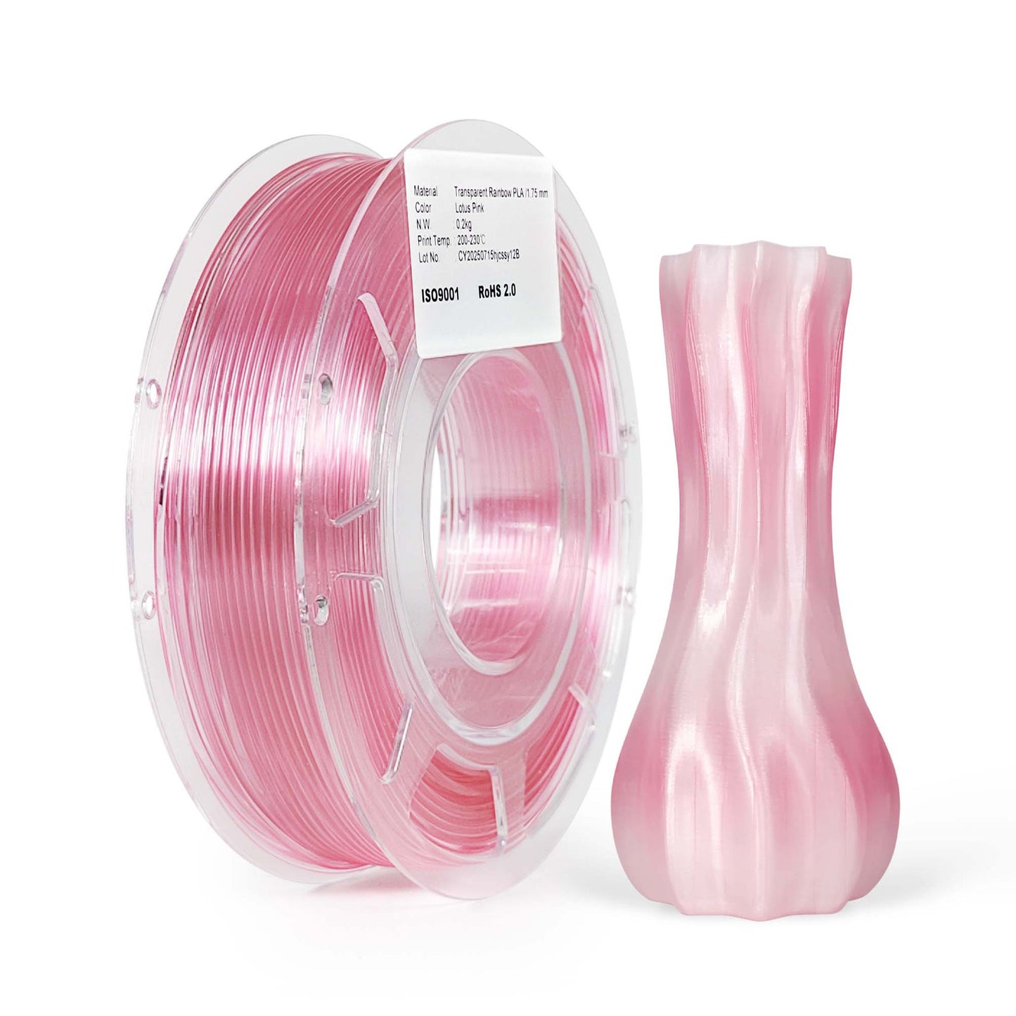 Rainbow PLA Filament 1.75mm - 800G/400G Translucent Colors
