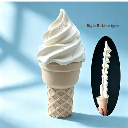 3D Printed Retractable Ice Cream Prank Prop Pop Out Ice Cream Cone Stress Relief Gag  for Home Desk Decoration Accessories Gift