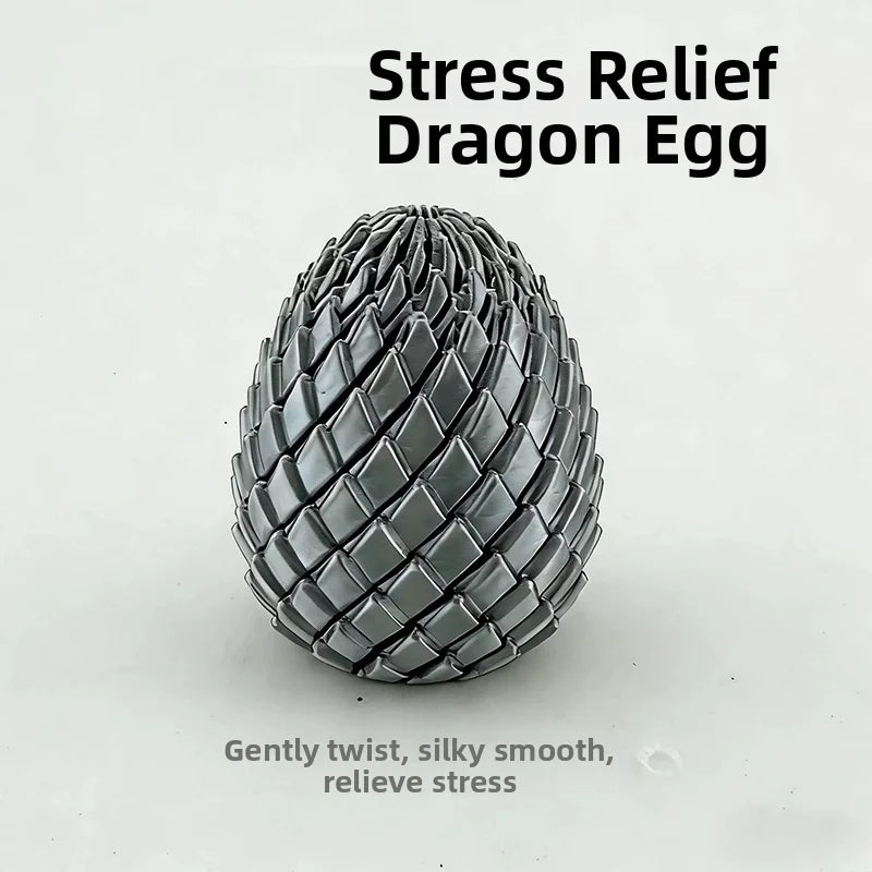 3D Printing Dragon Egg Stress Relief Model, Deformable Twist Egg,Creative Stress-Relief Gadget Desk Ornament Rotation Model Toy
