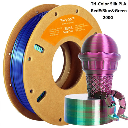 Silk PLA Filament 1.75mm Dual/Tri Colors for 3D Printer