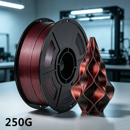 250g PLA Silk Black Red 3D Printer Filament 1.75mm Silk Black Red 3D Printer Material Filament Wire Vacuum Packaging