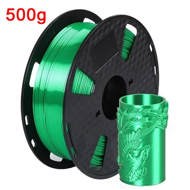 EasyThreed 3D Printer PLA Silk Filament 1.75mm Silky Filament PLA 1KG High Quality 3D PLA Black Silver No Bubble Vacuum