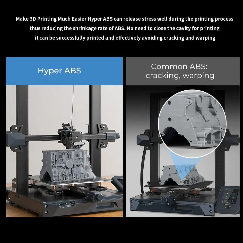 ABS Filament: Creality Hyper ABS Filament 1.75mm for Fast 3D Printing, 1kg