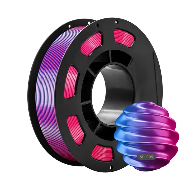 Dual-Color PLA Silk 3D Printer Filament 1.75mm Eco-Friendly 200g