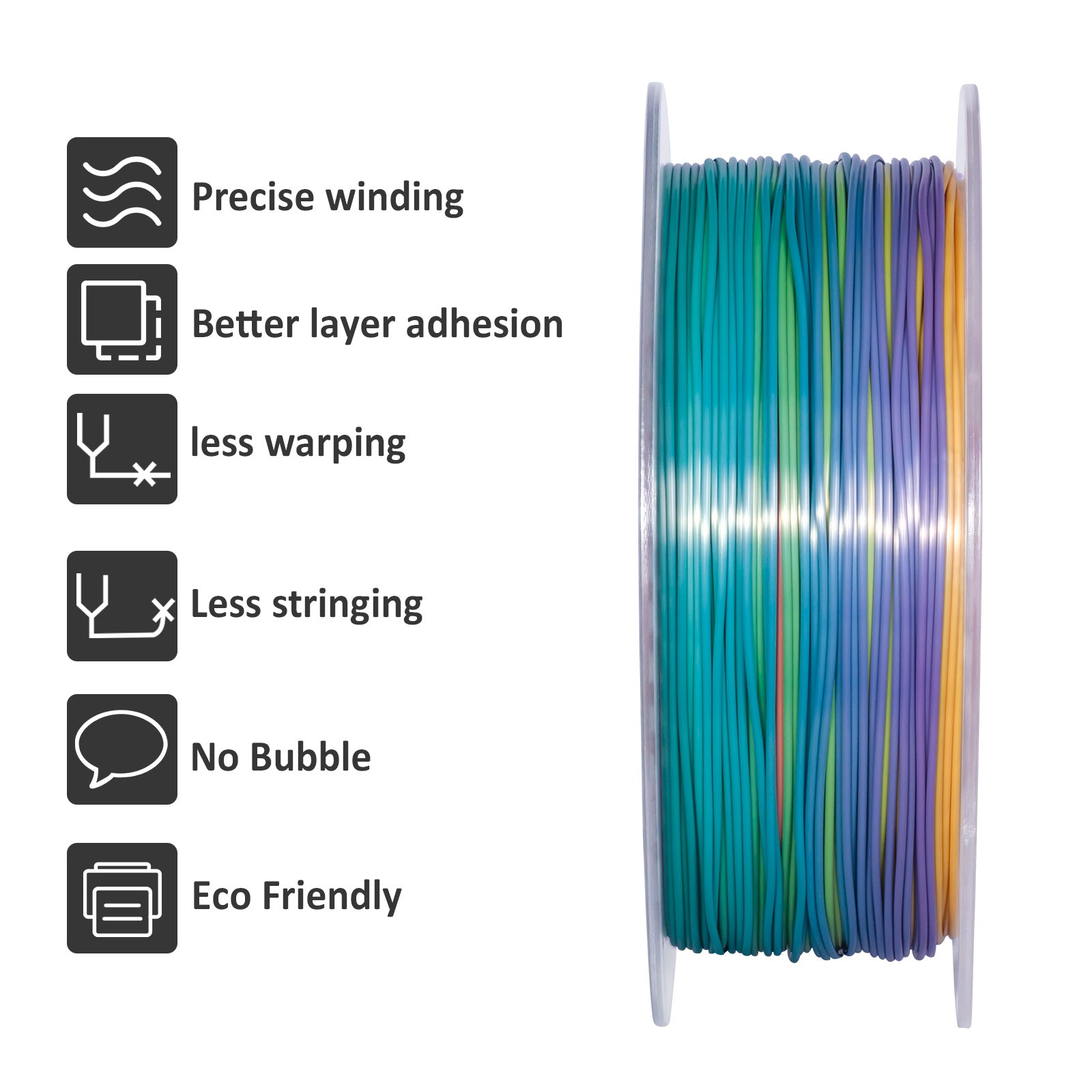 PLA PETG 3D Filament 1kg 1.75mm - Tangle-Free & Vacuum-Sealed