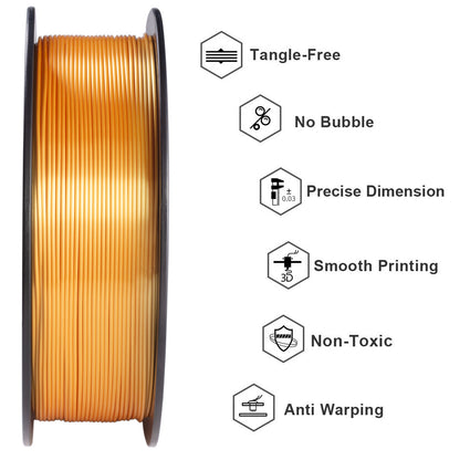 3D Printer Filament Silk PLA Filament 1kg 1.75mm - GEEETECH 3D Printer Spool