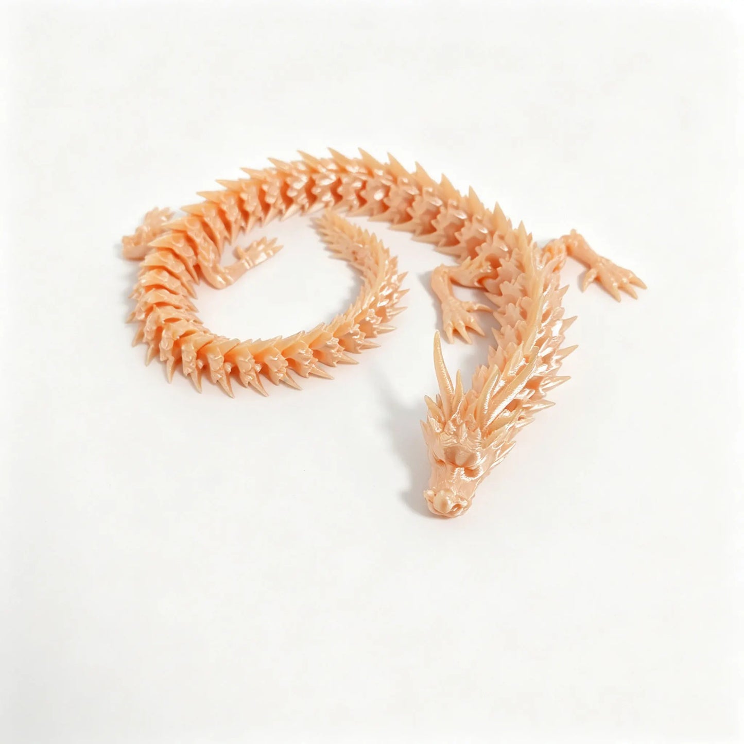 3D Printed Movable Dragon Ornament, Full-Body Articulated Toy for Play & Home Decoration